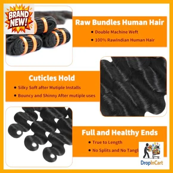 Body Wave Human Hair Extensions 100% Remy Virgin Silky Soft Triple Lifespan